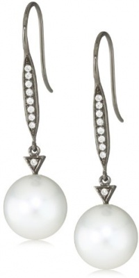 TARA Pearls White South Sea 10x11m Black Rhodium Pearl Earrings TARA Pearls White South Sea 10x11m Black Rhodium Pearl Earrings