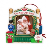 Our Visit With Santa Photo Holder 2012 Hallmark Ornament Our Visit With Santa Photo Holder 2012 Hallmark Ornament