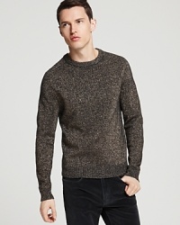 A crewneck sweater with bits of metallic sparkle leads the way to fashioned brilliance from the always cutting-edge MARC BY MARC JACOBS. A crewneck sweater with bits of metallic sparkle leads the way to fashioned brilliance from the always cutting-edge MARC BY MARC JACOBS.
