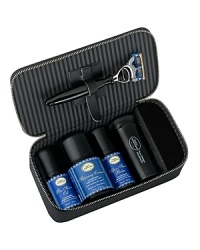 For a close and comfortable shave while you're away, The Art of Shaving compact and water-resistant Travel Kit & Razor is a necessity for the man on the go. It also makes for a perfect start-up shaving kit. Complete with an elegant Fusion Razor™, Pure Badger Travel Shaving Brush, and convenient travel pumps of Pre-Shave Oil (1 oz.), Shaving Cream (1.7 oz.), and After-Shave Balm (1 oz.) your shave will be close and comfortable wherever travel takes you. For a close and comfortable shave while you're away, The Art of Shaving compact and water-resistant Travel Kit & Razor is a necessity for the man on the go. It also makes for a perfect start-up shaving kit. Complete with an elegant Fusion Razor™, Pure Badger Travel Shaving Brush, and convenient travel pumps of Pre-Shave Oil (1 oz.), Shaving Cream (1.7 oz.), and After-Shave Balm (1 oz.) your shave will be close and comfortable wherever travel takes you.