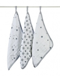 aden + anais 3 Count 100% Cotton Muslin Washcloth, Twinkle aden + anais 3 Count 100% Cotton Muslin Washcloth, Twinkle