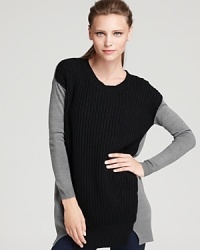 Mixed textures meet color blocking on this updated Aqua sweater, your new-season layer that's smart, versatile and, more importantly, easily attainable. Why not buy two? Mixed textures meet color blocking on this updated Aqua sweater, your new-season layer that's smart, versatile and, more importantly, easily attainable. Why not buy two?