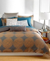 Bar III Graffiti Dot 230T King Comforter Graffiti Dot (Gray/Orange) Bar III Graffiti Dot 230T King Comforter Graffiti Dot (Gray/Orange)