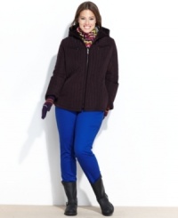 Esprit's plus size jacket makes for easy layering: wear it alone on warmer days or try it underneath an overcoat when the weather's chilly! Esprit's plus size jacket makes for easy layering: wear it alone on warmer days or try it underneath an overcoat when the weather's chilly!