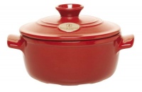 Emile Henry Flame Top 1.9-Quart Round Oven, Red