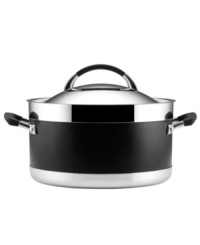 Perfect for entertaining the masses, this covered stockpot masterfully steams lobsters, boils potatoes, preps pasta and slow cooks stew with an innovative, dishwasher-safe design that guarantees ease & versatility from start to finish. Three layers of metal compose the exceptional body: a thick inner core of quick and even-heating aluminum is sandwiched between gleaming stainless steel. Limited lifetime warranty. Perfect for entertaining the masses, this covered stockpot masterfully steams lobsters, boils potatoes, preps pasta and slow cooks stew with an innovative, dishwasher-safe design that guarantees ease & versatility from start to finish. Three layers of metal compose the exceptional body: a thick inner core of quick and even-heating aluminum is sandwiched between gleaming stainless steel. Limited lifetime warranty.