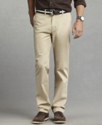 Create a long, lean line with these slim-fit chinos from Tommy Hilfiger. Create a long, lean line with these slim-fit chinos from Tommy Hilfiger.