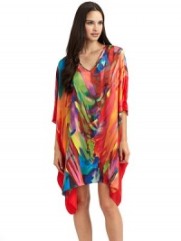 THE LOOKAllover abstract printDolman sleevesPullover styleTHE FITAbout 34 from shoulder to hemTHE MATERIALPolyesterCARE & ORIGINMachine washImportedModel shown is 5'10 (177cm) wearing US size Small. THE LOOKAllover abstract printDolman sleevesPullover styleTHE FITAbout 34 from shoulder to hemTHE MATERIALPolyesterCARE & ORIGINMachine washImportedModel shown is 5'10 (177cm) wearing US size Small.