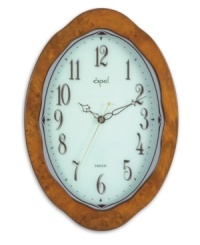 Distinguished by silk-printed numerals, a pearl-finish dial and polished wood frame, this Opal Clocks timekeeper adds graceful style to every minute of the day. Featuring a second hand with noiseless movement. Distinguished by silk-printed numerals, a pearl-finish dial and polished wood frame, this Opal Clocks timekeeper adds graceful style to every minute of the day. Featuring a second hand with noiseless movement.