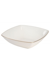 With lightweight construction in fine bone china, a softly angular design and platinum edging, the Mikasa Couture Platinum square soup bowl (shown top right) offers a new take on sophisticated modern dining.