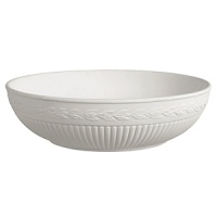 Edme low center bowl by Wedgwood. Wedgwood marks the 100th anniversary of its classic Edme collection with a refreshing update of its timeless pattern. A new antique white glaze enhances the elegant colannade embossment and laurel motif accent pieces. Sophisticated shapes and generously sized pieces make this pattern ideal for today's lifestyle. Edme low center bowl by Wedgwood. Wedgwood marks the 100th anniversary of its classic Edme collection with a refreshing update of its timeless pattern. A new antique white glaze enhances the elegant colannade embossment and laurel motif accent pieces. Sophisticated shapes and generously sized pieces make this pattern ideal for today's lifestyle.