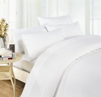 Egyptian 1500 Thread Count Solid Sheet Set - Queen/ White Egyptian 1500 Thread Count Solid Sheet Set - Queen/ White