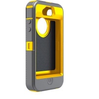 Otterbox Defender Series Hybrid Case & Holster for iPhone 4 & 4S - Retail Packaging - Sun Yellow/Gunmetal Grey Otterbox Defender Series Hybrid Case & Holster for iPhone 4 & 4S - Retail Packaging - Sun Yellow/Gunmetal Grey