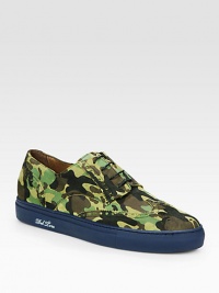 Take a step on the wild side in this casual sneaker style infused with military inspirations and traditional wingtip detail.Brushed leather upperLeather liningPadded insoleRubber soleMade in Italy
