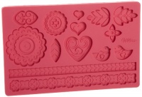 Wilton Fondant and Gum Paste Silicone Mold, Folk Wilton Fondant and Gum Paste Silicone Mold, Folk