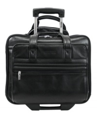 Attuned to the needs of today's businessperson, this wheeled briefcase from Kenneth Cole Reaction defines the way you work. A real luxury in full-grain Nappa leather, this two-compartment bag is a savvy traveler that takes business seriously, but doesn't forget to stop to have some fun. Limited lifetime warranty. Attuned to the needs of today's businessperson, this wheeled briefcase from Kenneth Cole Reaction defines the way you work. A real luxury in full-grain Nappa leather, this two-compartment bag is a savvy traveler that takes business seriously, but doesn't forget to stop to have some fun. Limited lifetime warranty.