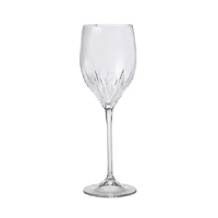 Delicately cut fine crystal stemware adds a graceful note to your formal dining. Shown from left to right: iced beverage, goblet, wine, flute. Delicately cut fine crystal stemware adds a graceful note to your formal dining. Shown from left to right: iced beverage, goblet, wine, flute.