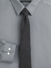 A modern, finely tailored addition to the 9-to-5 wardrobe in new-look stripes. Buttonfront Point collar 98% cotton/2% elastane Dry clean Imported 