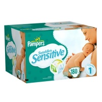 Pampers Swaddlers Sensitive Diapers, Size 1, 180 Count Pampers Swaddlers Sensitive Diapers, Size 1, 180 Count