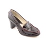 Michael Kors Bayville Loafer Moc Pumps Heels Shoes Burgundy Womens