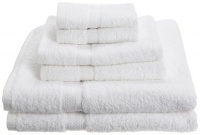 Pinzon Basics 100-Percent Egyptian Cotton 725-Gram 6-Piece Towel Set, White Pinzon Basics 100-Percent Egyptian Cotton 725-Gram 6-Piece Towel Set, White