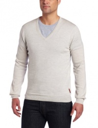 Ben Sherman Men's Long Sleeve Merino Wool V-Neck Sweater, Parchment Ma, Medium Ben Sherman Men's Long Sleeve Merino Wool V-Neck Sweater, Parchment Ma, Medium