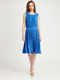 EXCLUSIVELY AT SAKS. Finely-pleated jersey in a relaxed sleeveless frock.Jewel necklineSleevelessFlat waistbandBack keyhole closureSide zipperAbout 38½ from shoulder to hemRayonDry cleanImportedModel shown is 5'9 (175cm) wearing US size 4. EXCLUSIVELY AT SAKS. Finely-pleated jersey in a relaxed sleeveless frock.Jewel necklineSleevelessFlat waistbandBack keyhole closureSide zipperAbout 38½ from shoulder to hemRayonDry cleanImportedModel shown is 5'9 (175cm) wearing US size 4.