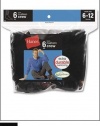 Hanes Active Work Crew Socks 6 Pack Black # 185/6B