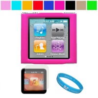 Durable Hard Shell Protective Snap On Cover Case for Apple iPod Nano 6th Generation + Clear Screen Protector for iPod Nano 6th Generation + SumacLife TM Wisdom Courage Wristband, HOT PINK Durable Hard Shell Protective Snap On Cover Case for Apple iPod Nano 6th Generation + Clear Screen Protector for iPod Nano 6th Generation + SumacLife TM Wisdom Courage Wristband, HOT PINK