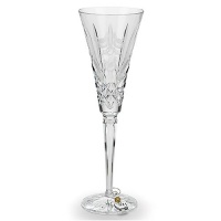 Waterford Crystal 3rd Edition 12 Days of Christmas Champagne Flute, Three French Hens Waterford Crystal 3rd Edition 12 Days of Christmas Champagne Flute, Three French Hens