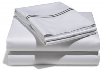 Pinzon Hotel Stitch 400-Thread-Count Egyptian Cotton Sateen King Sheet Set, Silver Gray Pinzon Hotel Stitch 400-Thread-Count Egyptian Cotton Sateen King Sheet Set, Silver Gray