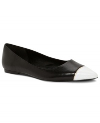 Sophisticated details make all the difference. The only thing that separates the luxe cap toe of Truth or Dare by Madonna's Kulig flats from the sexy texture of the upper is a slim strip of golden metal. Sophisticated details make all the difference. The only thing that separates the luxe cap toe of Truth or Dare by Madonna's Kulig flats from the sexy texture of the upper is a slim strip of golden metal.