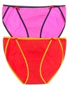Josie's soft string bikini features contrast bows at the hips. Style #851137.