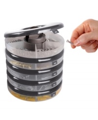 Keep do-it-yourself housework hassle-free with the Platinum Collection Hardware Caddy. This portable caddy organizes any task with five individual compartments designed to slide off the center support. You can even store larger hardware, such as screwdrivers or wrenches, in the caddy's central column for the ultimate convenience. Includes nails, screws, nuts, blots, hooks, and more! Keep do-it-yourself housework hassle-free with the Platinum Collection Hardware Caddy. This portable caddy organizes any task with five individual compartments designed to slide off the center support. You can even store larger hardware, such as screwdrivers or wrenches, in the caddy's central column for the ultimate convenience. Includes nails, screws, nuts, blots, hooks, and more!
