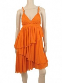 Jean Paul Gaultier Soleil Dress - Orange Tulle Tiered Dress Size S Jean Paul Gaultier Soleil Dress - Orange Tulle Tiered Dress Size S