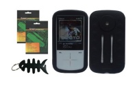 iShoppingdeals - Black Protective Skin Case + Screen Protector + Fishbone Keychain for Sandisk Sansa Fuze+ Plus 4GB , 8GB , 16GB iShoppingdeals - Black Protective Skin Case + Screen Protector + Fishbone Keychain for Sandisk Sansa Fuze+ Plus 4GB , 8GB , 16GB