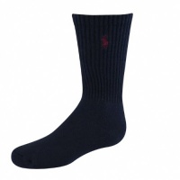 Polo Ralph Lauren boys crew socks navy 3pairs - 4-7 (shoe size 10-13) Polo Ralph Lauren boys crew socks navy 3pairs - 4-7 (shoe size 10-13)