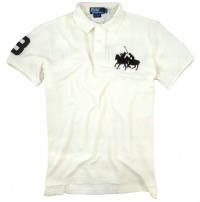 Polo Ralph Lauren Shirt, Custom-Fit Short-Sleeved Dual Match Cotton Mesh Polo, Chic Cream (Large) Polo Ralph Lauren Shirt, Custom-Fit Short-Sleeved Dual Match Cotton Mesh Polo, Chic Cream (Large)