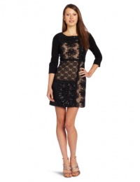 Plenty by Tracy Reese Women's Lace Front Shift Dress, Black/Silver, Medium Plenty by Tracy Reese Women's Lace Front Shift Dress, Black/Silver, Medium