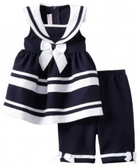 Bonnie Baby Girls Infant Navy Nautical Dress, Blue, 12 Months