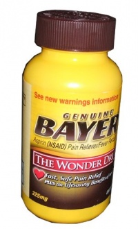 Genuine Bayer Aspirin (NSAID) Pain Reliever and Fever Reducer 325mg Per Tablet 500 Tablets per Bottle Genuine Bayer Aspirin (NSAID) Pain Reliever and Fever Reducer 325mg Per Tablet 500 Tablets per Bottle