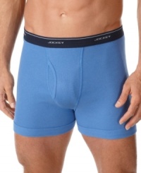Topping the A-list of comfort, this boxer brief represents the perfect union between your favorite boxers and reliable briefs. With just the right amount of support and tons of cotton comfort you can't go wrong with this pick. Same coverage as a brief with legs extending to the top of the thigh like a boxer. Vertical fly and signature logo waistband provide the best in functional style. Available in larger sizes for the big guy of the family. Classic and refined, fill your drawers with this must-have basic. Topping the A-list of comfort, this boxer brief represents the perfect union between your favorite boxers and reliable briefs. With just the right amount of support and tons of cotton comfort you can't go wrong with this pick. Same coverage as a brief with legs extending to the top of the thigh like a boxer. Vertical fly and signature logo waistband provide the best in functional style. Available in larger sizes for the big guy of the family. Classic and refined, fill your drawers with this must-have basic.