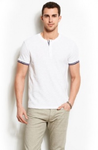 Armani Exchange Short Sleeve Tipped Henley Armani Exchange Short Sleeve Tipped Henley