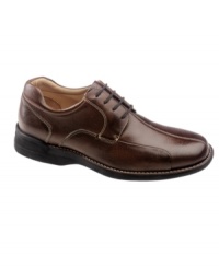 You think your oxford men's dress shoes are as comfortable as can be? Check out the next generation: Pebbled full-grain leather with contrast stitching allover, sheepskin lining and insole, and flexible rubber outsole. Airport friendly. Imported. You think your oxford men's dress shoes are as comfortable as can be? Check out the next generation: Pebbled full-grain leather with contrast stitching allover, sheepskin lining and insole, and flexible rubber outsole. Airport friendly. Imported.