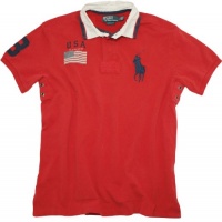 Polo Ralph Lauren Custom-Fit Big Pony Flag Rugby (Medium, Gallery Red) Polo Ralph Lauren Custom-Fit Big Pony Flag Rugby (Medium, Gallery Red)