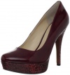 Enzo Angiolini Women's Smiles3 Platform Pump,Dark Red Synthetic,8 M US