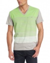 Calvin Klein Jeans Men's Array Stripe Short Sleeve V-Neck