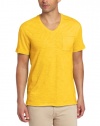 Calvin Klein Jeans Men's Pieced Short Sleeve V-Neck