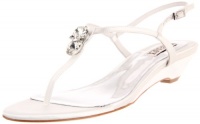 Badgley Mischka Women's Zudora Wedge Sandal,White Satin,8.5 M US Badgley Mischka Women's Zudora Wedge Sandal,White Satin,8.5 M US