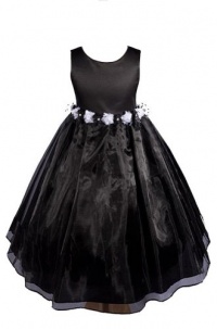 AMJ Dresses Inc Elegant Black Flower Girl Pageant Dress Size 4